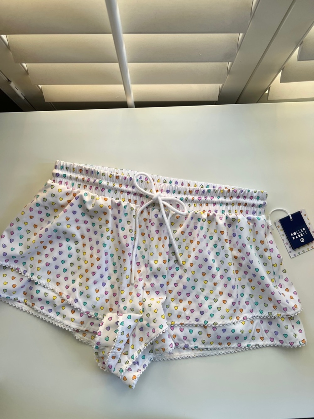 NWT Roller Rabbit x Target Collab Women’s Disco Hearts Wave Drawstring Shorts M